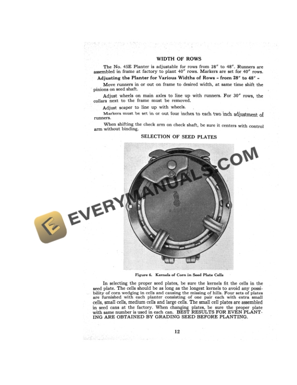 Case Eagle Hitch Tractor Mounted Corn Planter No 45E Check and Drill Operator Manual D-1684-3