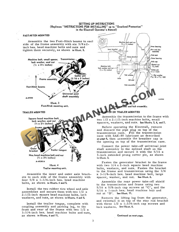 Case Electrall Fast-Hitch Mounted and Trailer Mounted Operator Manual 1014026R2-2