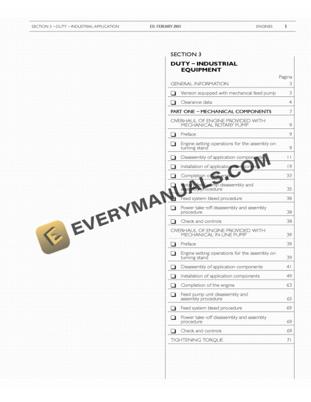 Case Engine 445-M2, 445T-M2, 668T-M2 Service Manual 6-74500NA-2