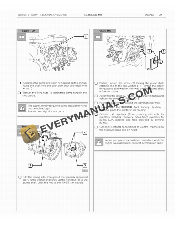 Case Engine 445-M2, 445T-M2, 668T-M2 Service Manual 6-74500NA-3
