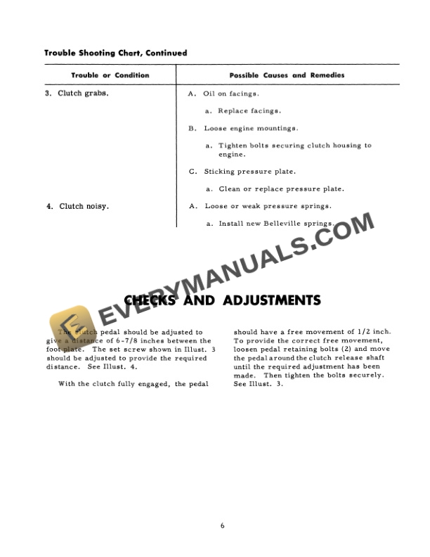 Case Engine Clutch Tractor Series B-275 Service Manual GSS-1245-3