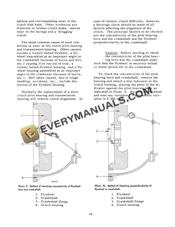 Case Engine Clutch Tractor Series B-275 Service Manual GSS-1245-5