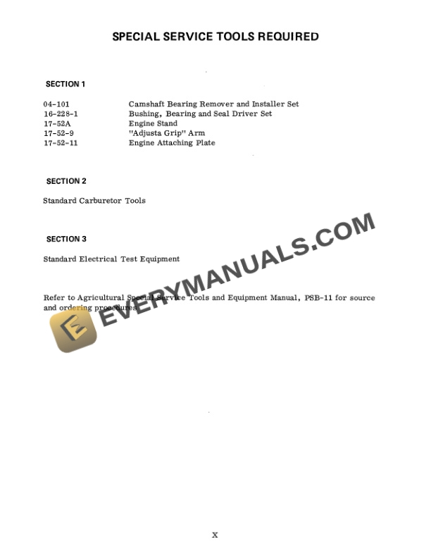 Case Engine, Fuel and Electrical Systems (Chrysler Model H-105) Service Manual GSS-1491-2