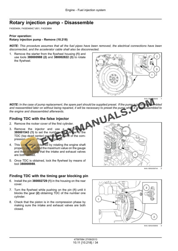 Case F4CE9484, F4CE9487A, F4CE9487N, F4CE9684, F4DE9484, F4DE9684B Service Manual 47597684-4