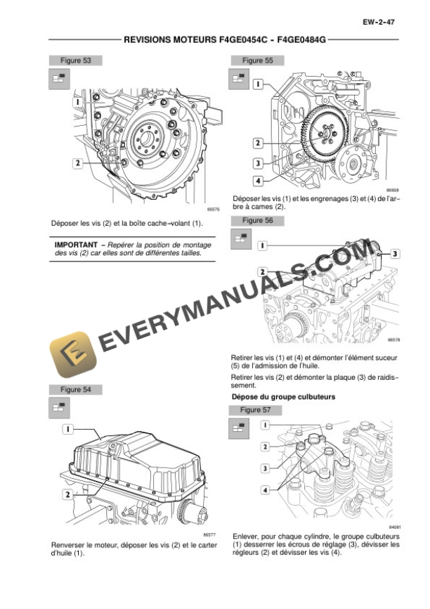 Case F4GE0454C, F4GE0484G Engine Repair Manual 9-88910 FR-4