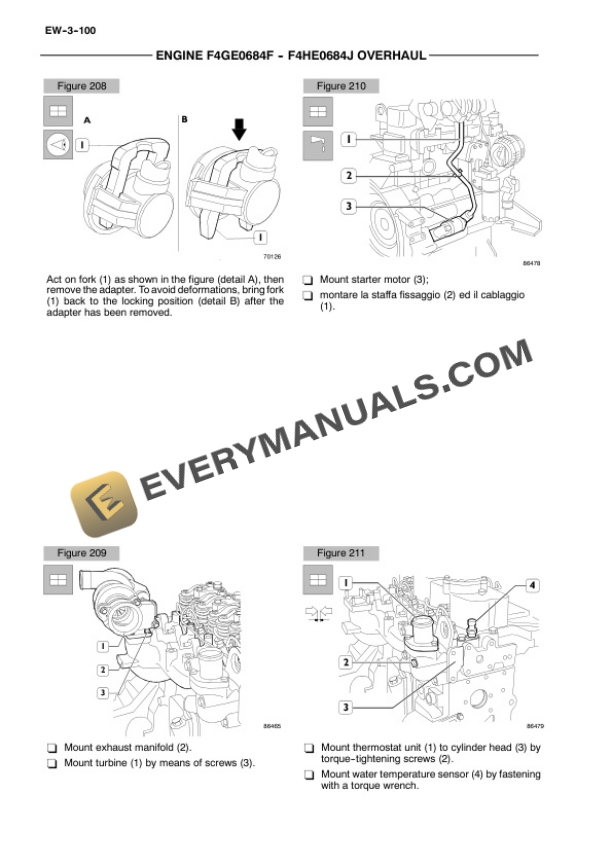 Case F4GE0484E, F4GE0684F, F4HE0684J Engine Repair Manual 9-88930-5