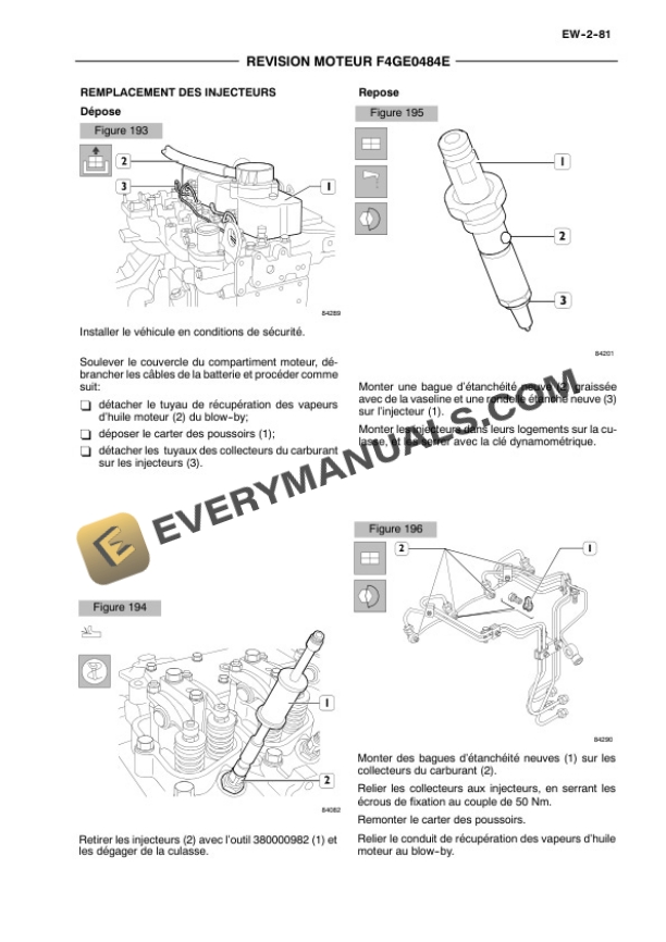 Case F4GE0484E, F4GE0684F, F4HE0684J Engine Repair Manual 9-88940 FR-3