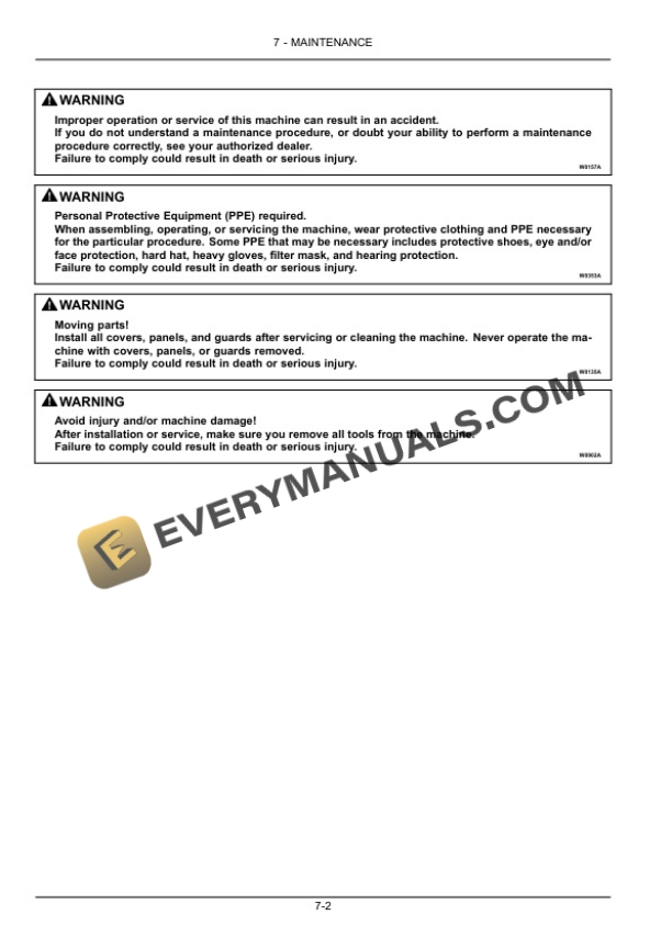Case Farmall 105V Tractor Operator Manual 47496802-4