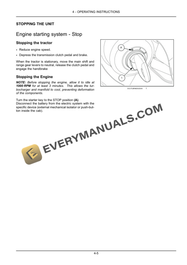 Case Farmall 105V Tractor Operator Manual 47768395-3