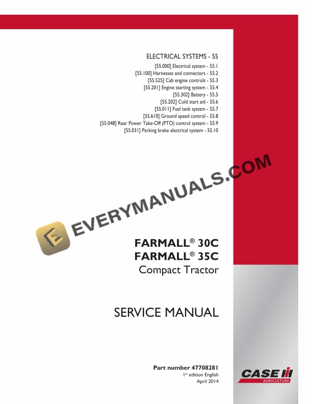 case farmall 30c 35c compact tractor service manual 47708281 1