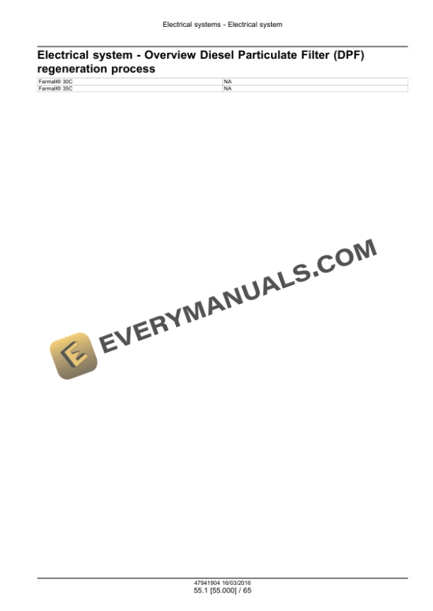 Case Farmall 30C, 35C Tier 4B (Final) Compact Tractor Service Manual 47998528-3