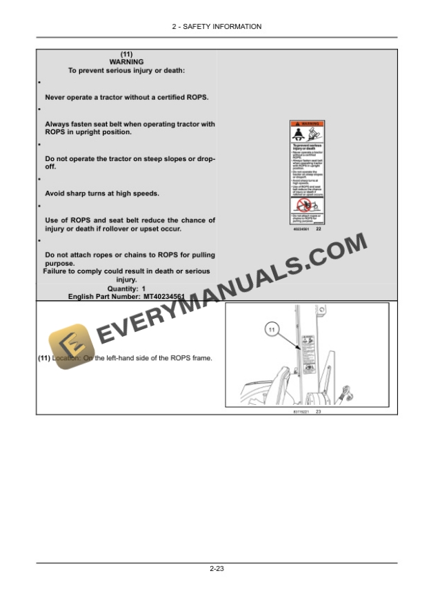 Case Farmall 40C, 50C Compact Tractor Operator Manual 47578255 PDF 4 Case Farmall 40C, 50C Compact Tractor Operator Manual 47578255 PDF - Image 2