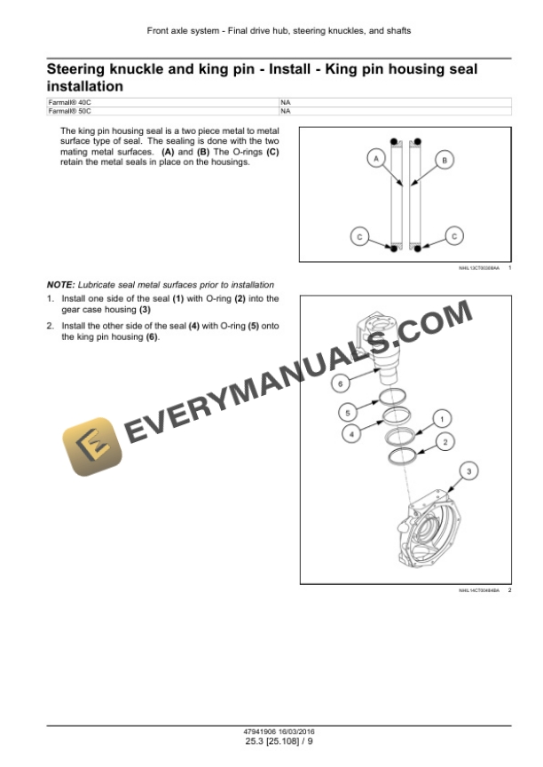 Case Farmall 40C, 50C Tier 4B (Final) Compact Tractor Service Manual 47998535 PDF 7 Case Farmall 40C, 50C Tier 4B (Final) Compact Tractor Service Manual 47998535 PDF - Image 5