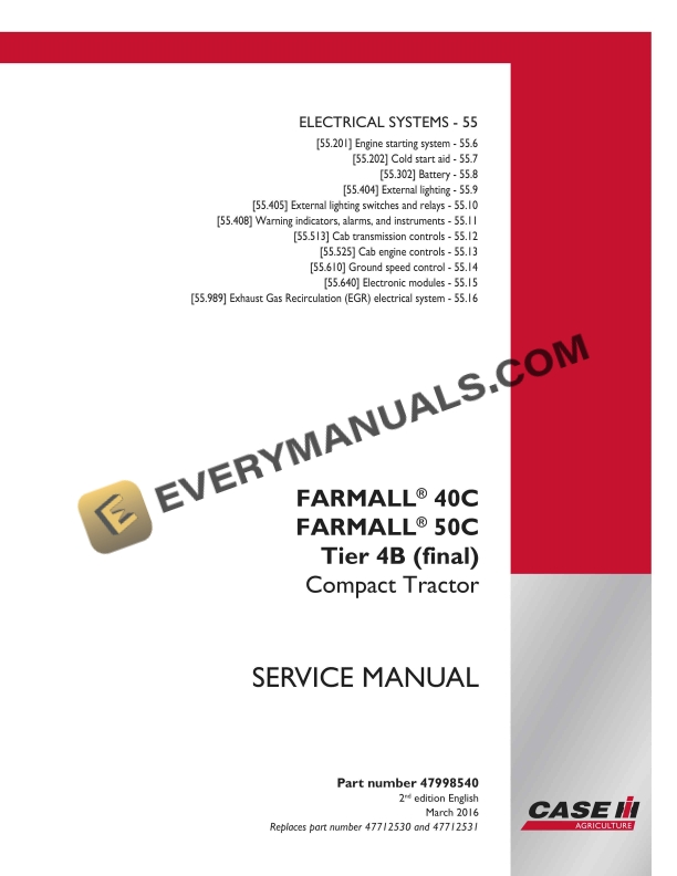 case farmall 40c 50c tier 4b final compact tractor service manual 47998540 1