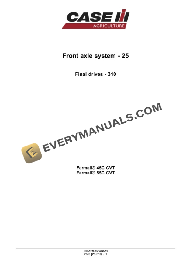 Case Farmall 45C CVT, 55C CVT Tier 4B (Final) Compact Tractor Service Manual 47851945 PDF 4 Case Farmall 45C CVT, 55C CVT Tier 4B (Final) Compact Tractor Service Manual 47851945 PDF - Image 2