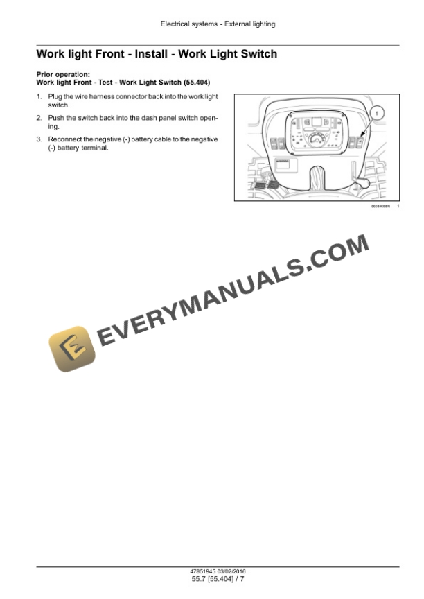 Case Farmall 45C CVT, 55C CVT Tier 4B (Final) Compact Tractor Service Manual 47979831-3