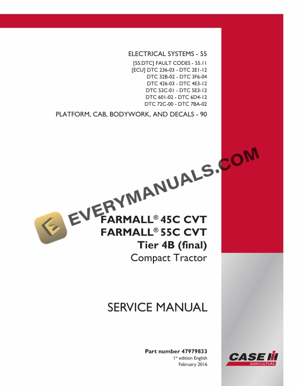 case farmall 45c cvt 55c cvt tier 4b final compact tractor service manual 47979833 1