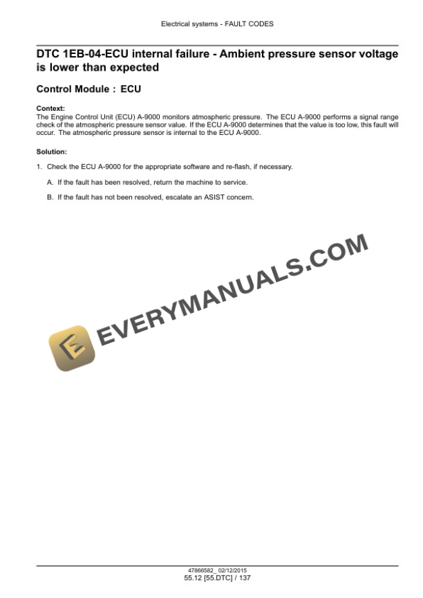 Case Farmall 50A, 60A, 70A Tier 4B (Final) Tractor Service Manual 47951341-3