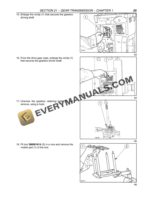 Case Farmall 65C, Farmall 75C, Farmall 85C, Farmall 95C Tractor Repair Manual 87758599-5