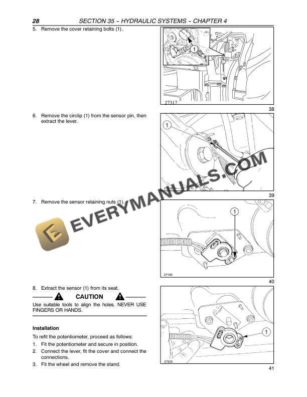 Case Farmall 65C, Farmall 75C, Farmall 85C, Farmall 95C Tractor Repair Manual 87758600-5