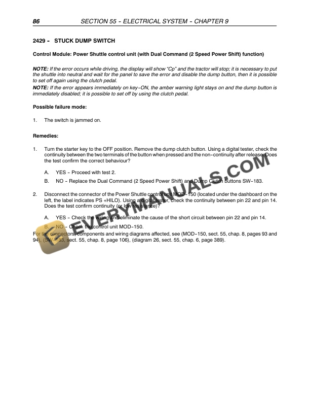 Case Farmall 65C, Farmall 75C, Farmall 85C, Farmall 95C Tractor Repair Manual 87758604-4