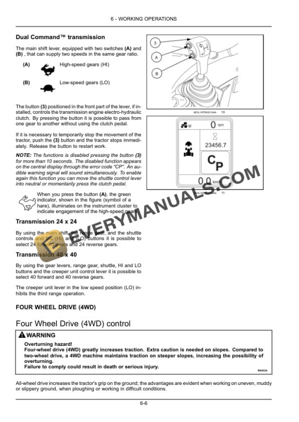 Case Farmall 75C, 85C, 95C, 105C, 115C Tractor Operator Manual 48071352-3