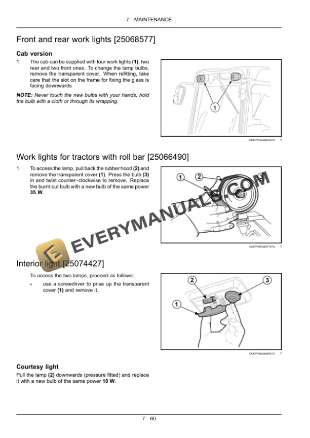 Case Farmall 75N, 85N, 95N, 105N Tractor Operator Manual 84518062-5
