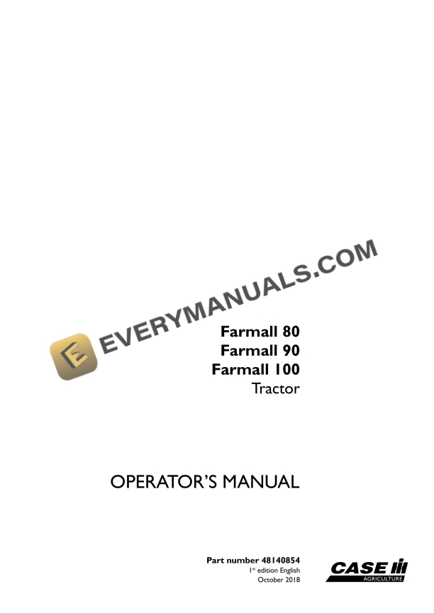 case farmall 80 90 100 tractor operator manual 48140854 1