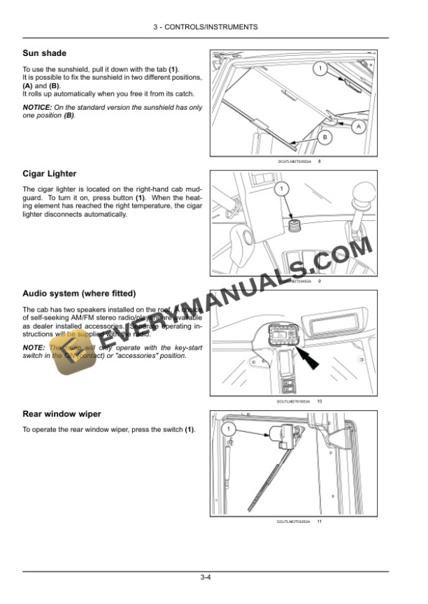 Case Farmall 85C, 95C, 105C Tractor Operator Manual 47435549-2