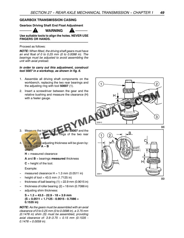 Case Farmall 85U, 95U, 105U Tractor Repair Manual 87758610-4