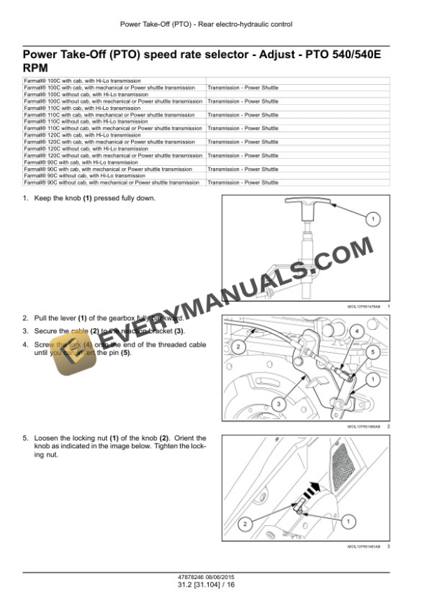 Case Farmall 90C, 100C, 110C, 120C Efficient Power Tier 4B (Final) Tractor Service Manual 47878246 PDF 4 Case Farmall 90C, 100C, 110C, 120C Efficient Power Tier 4B (Final) Tractor Service Manual 47878246 PDF - Image 2