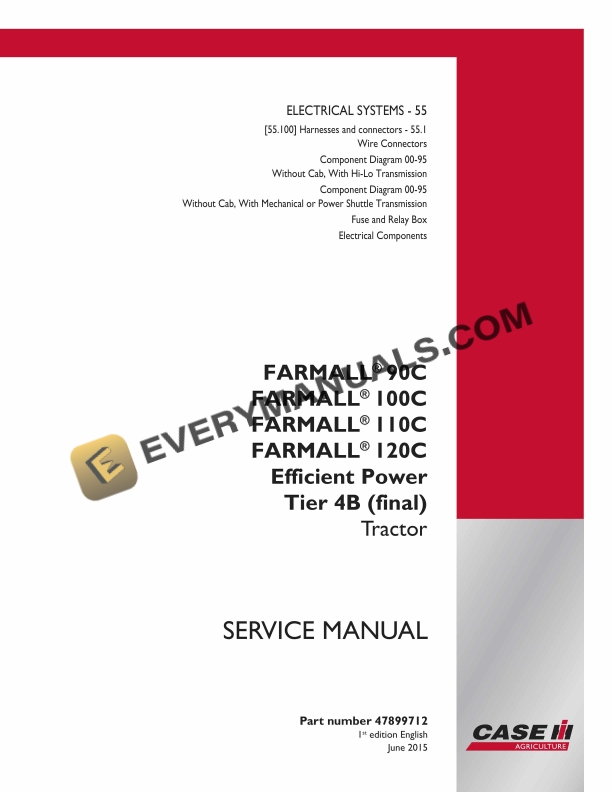 case farmall 90c 100c 110c 120c efficient power tier 4b final tractor service manual 47899712 1