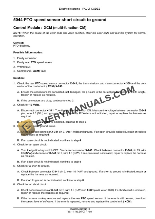 Case Farmall 95U EP, 105U EP, 115U EP Tractor Service Manual 47532849-5