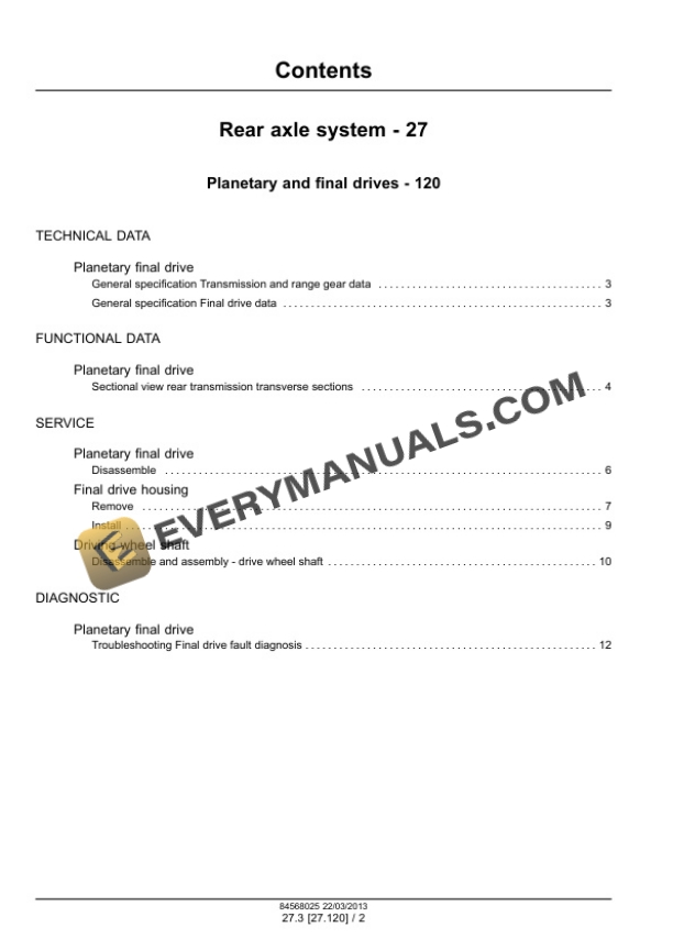 Case Farmall 95U EP, 105U EP, 115U EP Tractor Service Manual 84568025-2