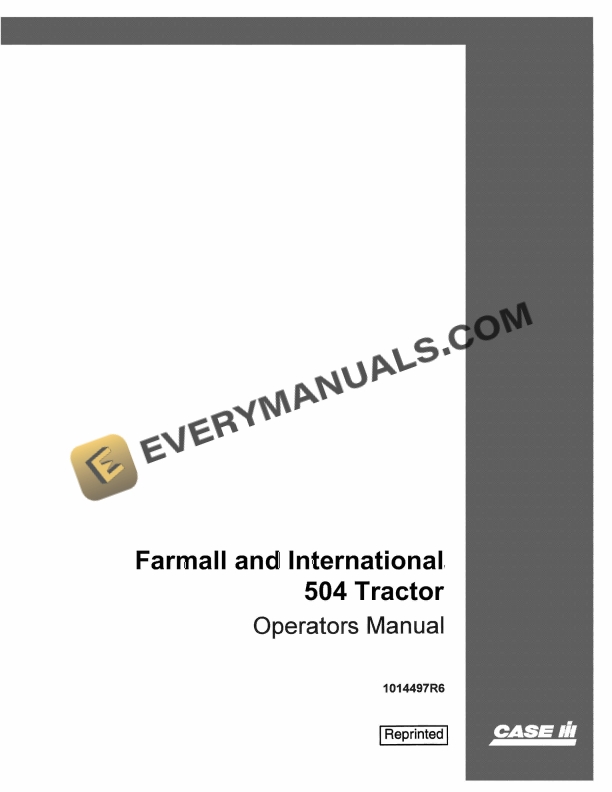 Case Farmall and International 504 Tractor Operator Manual 1014497R6 PDF 3 Case Farmall and International 504 Tractor Operator Manual 1014497R6 PDF