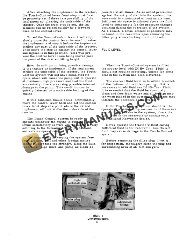 Case Farmall Touch-Control (360, 712, R92) McCormick Farmall Cub and International Cub Lo Operator Manual 1004227R5-4