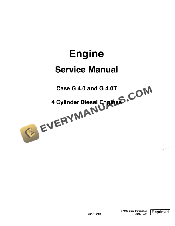 case g40 g40t 4 cylinder diesel engine service manual 7 15480 1