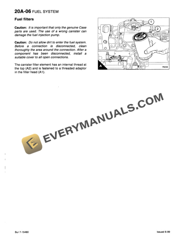 Case G4.0, G4.0T 4 Cylinder Diesel Engine Service Manual 7-15480-5