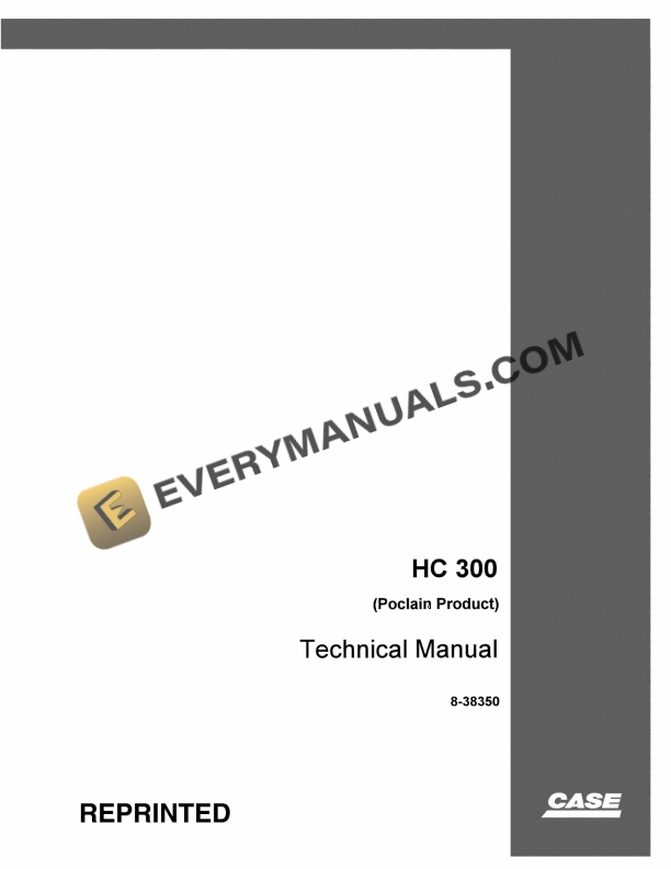 case hc300 poclain product technical manual 8 38350 1