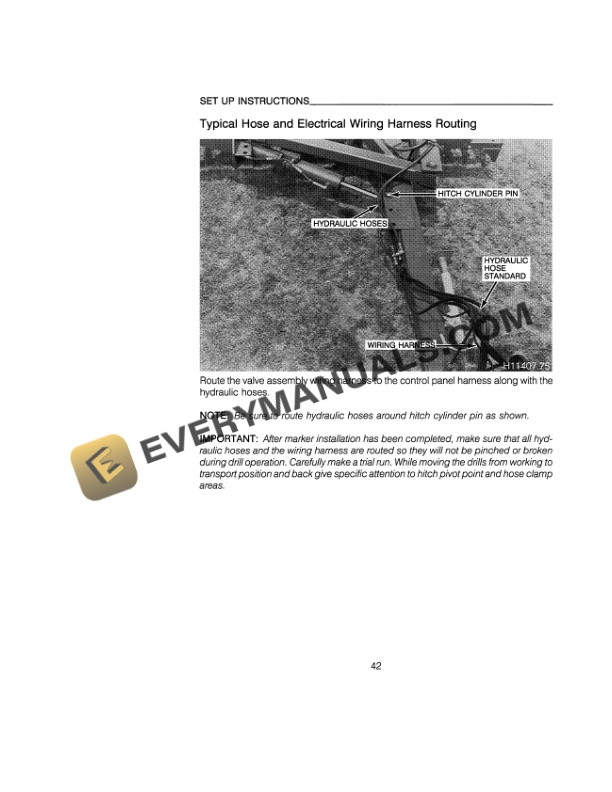 Case Hydraulic Folding Marker Mutiple Hitched Grain Drill Operator Manual 8-61112-4