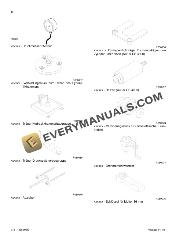 Case Hydraulic Hammers CB Series Service Manual 6036722400 DE PDF 6 Case Hydraulic Hammers CB Series Service Manual 6036722400 DE-4