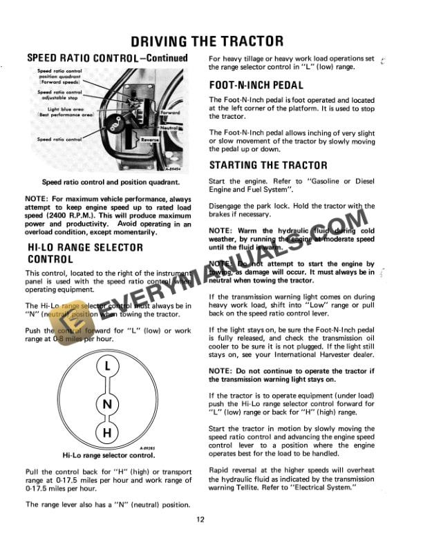 Case Hydro 70 Tractor Operator Manual 1084275R1 PDF 4 Case Hydro 70 Tractor Operator Manual 1084275R1 PDF - Image 2