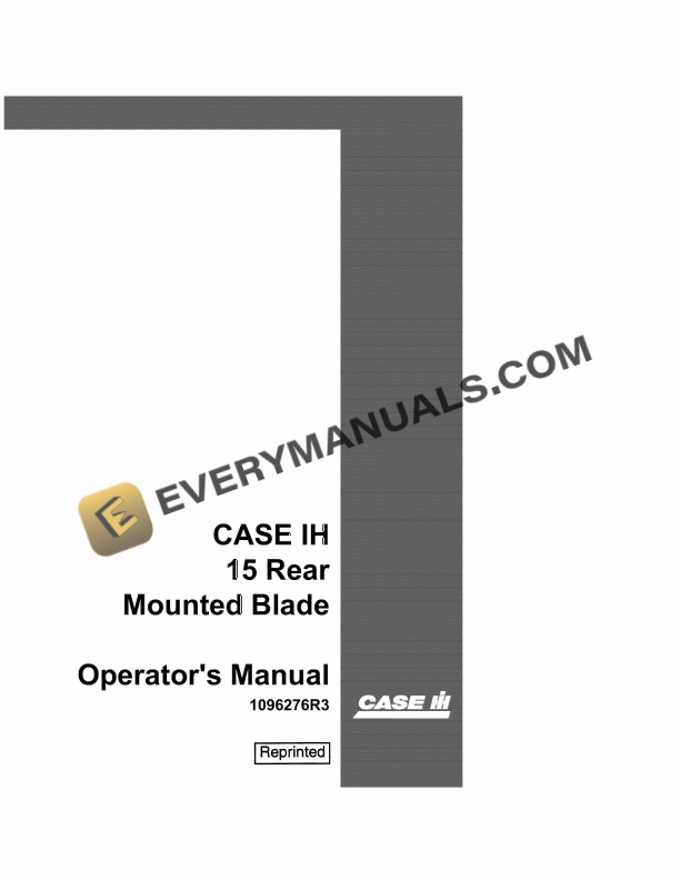 Case IH 15 Rear Mounted Blade Operator Manual 1096276R3 PDF 1 case ih 15 rear mounted blade operator manual 1096276r3 1