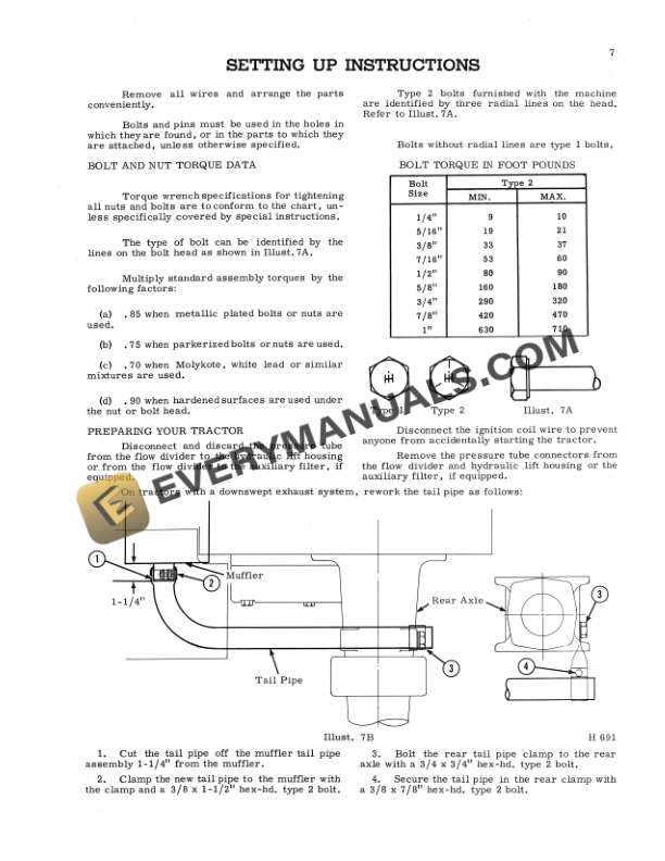 Case International 1501 Loader for International 424 Tractor Operator Manual 1018974R1-3