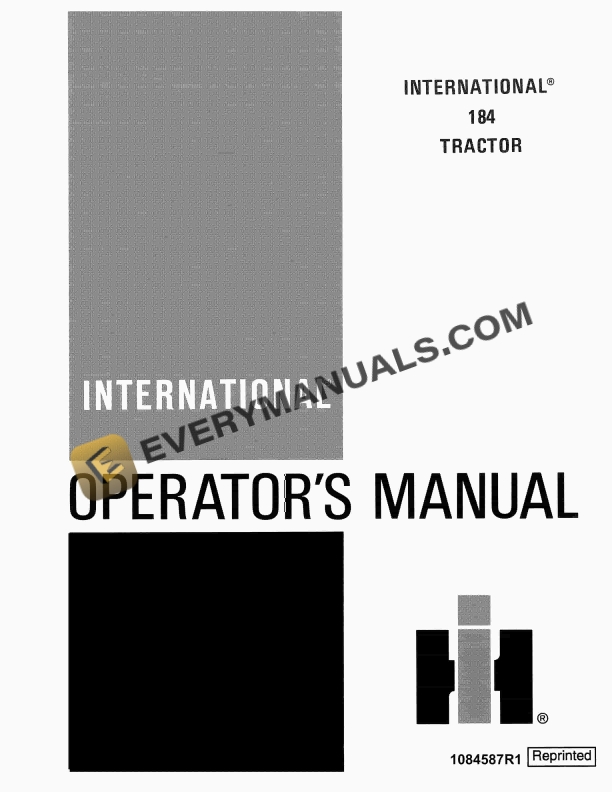 case international 184 tractor operator manual 1084587r1 1
