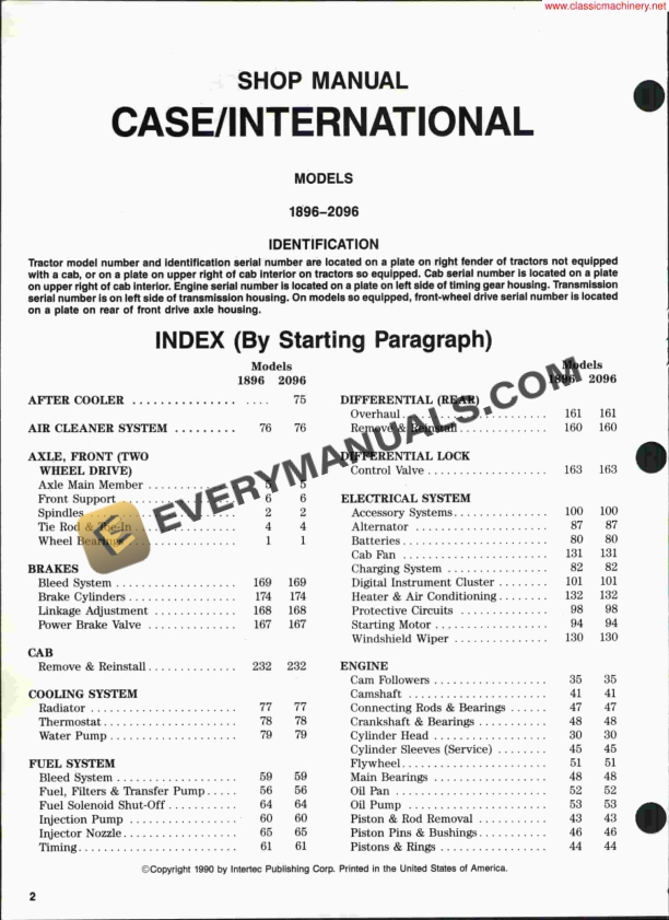 case international 1896 2096 tractor shop manual 1