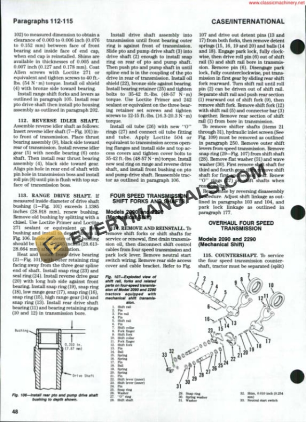 Case International 2090, 2290, 2390, 2590, 2094, 2294, 2394, 2594 Tractor Shop Manual-3