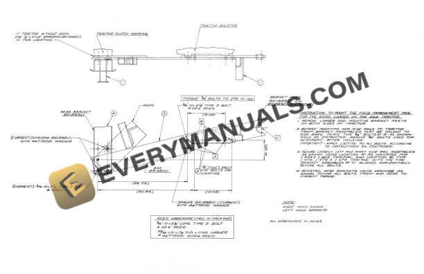 Case International 2250 Loader Field Improvement Package for International 454, 464, 474, 574, 674 Tractor Operator Manual 1097199R1-2
