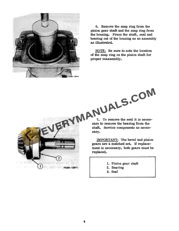 Case International 3104, 3105, 3106 Rotary Mower Service Manual GSS-1494-3