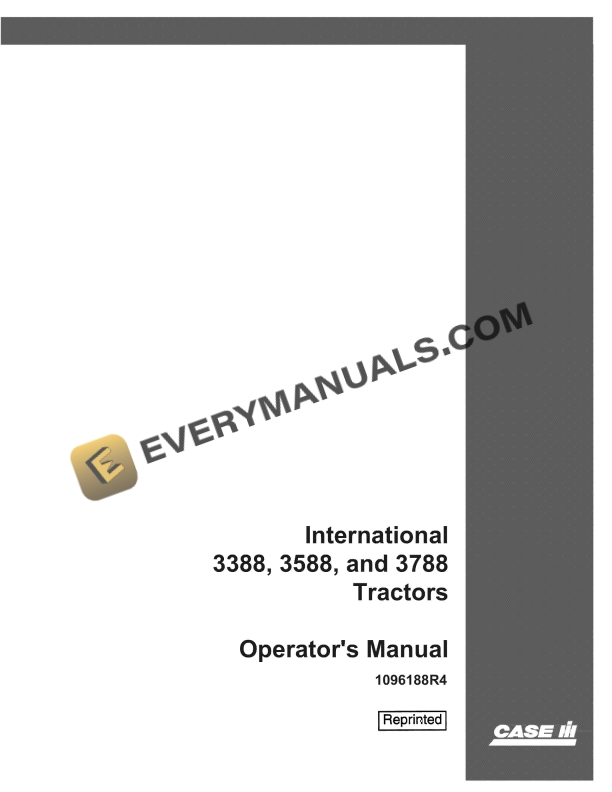 Case International 3388, 3588, 3788 Tractor Operator Manual 1096188R4 PDF 2 case international 3388 3588 3788 tractor operator manual 1096188r4 1